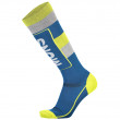 Pánské podkolenky Mons Royale Mons Tech Cushion Sock modrá/žlutá Oily Blue / Grey / Citrus