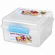 Box na potraviny Sistema Lunch Cube Max TO GO with Yogurt Pot 2l modrá