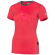 Жіноча футболка Zulu Merino 160 Short Fox червоний/сірий