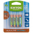 Baterie alkalické AAA Extol Ultra+ 4ks