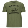Pánské triko Marmot Marmot Republic Tee SS zelená Olive Heather