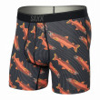 Боксерки Saxx Quest Qdm Boxer Brief Fly чорний/помаранчевий coho-black