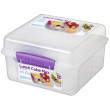 Box na potraviny Sistema Lunch Cube Max TO GO with Yogurt Pot 2l fialová