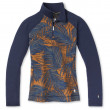 Жіноча функціональна футболка Smartwool W Merino 250 Bl Pattern 1/4 Zip Boxed синій/помаранчевий
