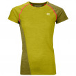 Жіноча футболка Ortovox 120 Cool Tec Fast Upward Ts W жовтий/зелений