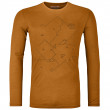 Чоловіча футболка Ortovox 185 Merino Tangram Ls M помаранчевий