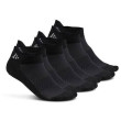 Ponožky Craft Shaftless 3-Pack černá black