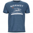 Pánské triko Marmot Marmot Republic Tee SS modrá Navy Heather