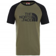 Pánské triko The North Face M S/S Raglan Easy Tee zelená/černá Eu Burnt Olive Green