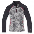 Жіноча функціональна футболка Smartwool W Merino 250 Bl Pattern 1/4 Zip Boxed чорний/сірий