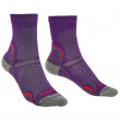 Dámské ponožky Bridgedale Hike Ultra Light T2 MP Crew fialová purple