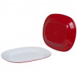Tác Bo-Camp Dish plate melamine 2 červená Red/White