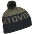 Шапка Ortovox Bobble Knit Beanie зелений Dark Wild Herbs