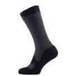 Nepromokavé ponožky SealSkinz Walking Thin Mid černá/šedá Dark Grey Marl / Black