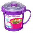 Hrnek Sistema Microwave Medium Soup Mug fialová
