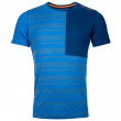 Чоловіча функціональна футболка Ortovox 185 Rock'N'Wool Short Sleeve синій