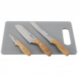 Обробна дошка та ножі Outwell Caldas Knife Set коричневий
