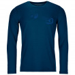 Чоловіча функціональна футболка Ortovox 185 Merino Logo Spray LS синій