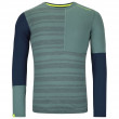 Чоловіча функціональна футболка Ortovox 185 Rock'N'Wool Long Sleeve M сірий/синій
