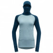 Жіноча функціональна футболка Devold Expedition Arctic Woman Hoodie синій/сірий