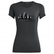 Жіноча футболка Salewa Lines Graphic Dry W T-Shirt. чорний/сірий