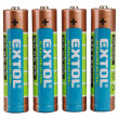 Baterie alkalické AAA Extol Ultra+ 4ks