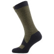 Nepromokavé ponožky SealSkinz Walking Thin Mid hnědá Olive marl/Charcoal