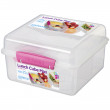 Box na potraviny Sistema Lunch Cube Max TO GO with Yogurt Pot 2l růžová