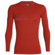 Pánské triko Icebreaker Mens 200 Oasis LS Crewe Single Line Ski červená Chili red