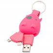 Munkees USB Klíčenka Smart Charger růžová Pink