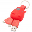 Munkees USB Klíčenka Smart Charger červená Red