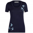 Жіноча футболка Icebreaker Women Tech Lite II SS ScpT темно-синій