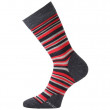 Ponožky Lasting WPL šedá/červená