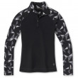 Жіноча функціональна футболка Smartwool W Merino 250 Bl Pattern 1/4 Zip Boxed чорний/білий