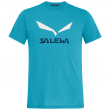Pánské triko Salewa Solidlogo Dri-Rel M S/S Tee světle modrá blue danube melange