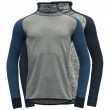 Чоловіча функціональна футболка Devold Kvitegga Merino 230 H. Neck сірий/синій