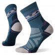 Жіночі шкарпетки Smartwool Hike Light Cushion Zig Zag Valley Mid Crew Socks синій/сірий