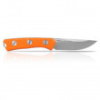 Nůž Acta Non Verba P200 Mk.II Stonewash, plain edge, orange grip, leather sheath