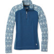 Dámské tričko Smartwool W Merino 250 Baselayer Pattern 1/4 Zip modrá nile blue medallion