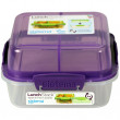 Box na potraviny Sistema Square Lunch Stack TO GO 1,24l fialová
