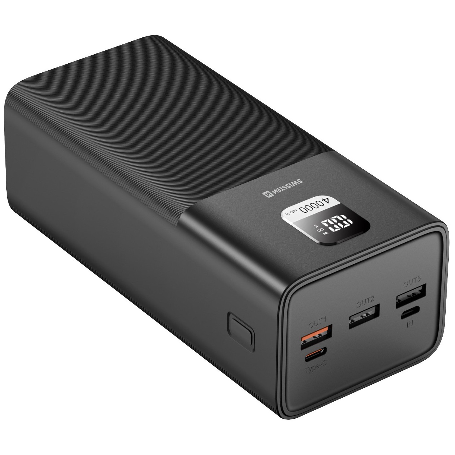 Павербанк Swissten Power Line 40000 mAh 100W Колір: чорний