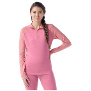 Жіноча функціональна футболка Smartwool W Classic Thermal Merino Bl 1/4 Zip B рожевий/фіолетовий garden pink digi snow