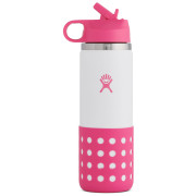 Дитяча пляшечка Hydro Flask Kids Wide Mouth 20 oz Straw Lid/Boot рожевий