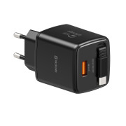 Адаптер Swissten SlideCharge Gan 45W, 1X USB-A 18W + kabel USB-C 0,75 m