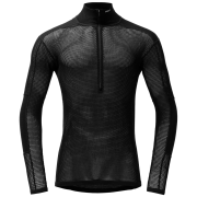 Чоловіча функціональна футболка Devold Wool Mesh Pro Zip Neck Man чорний Black