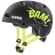 Дитячий велосипедний шолом Uvex Kid 4 Style чорний/жовтий bam black - lime matt