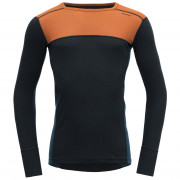 Чоловіча функціональна футболка Devold Lauparen Merino 190 Shirt Man помаранчевий/чорний