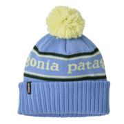 Дитяча шапка Patagonia K's Powder Town Beanie синій Park Stripe: Diver Blue