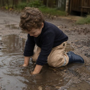 Дитячі водонепроникні штани DucKsday Rainpants Londen/sand