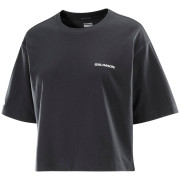 Жіноча футболка Salomon Short Tee чорний Deep Black